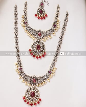 Victorian Ruby Bridal Combo ( 4 piece )