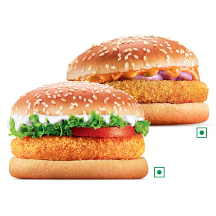 BK Veggie Burger + Crispy Veg Burger.