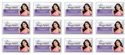 Prega News One Step Urine HCG Pregnancy Test Kit Device (Pack of 12)