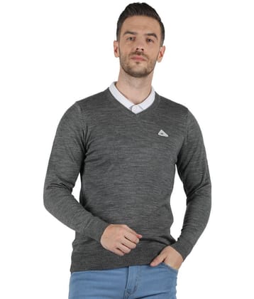 Monte Carlo - Grey Woollen Blend Mens Pullover Sweater ( Pack of 1 ) - None