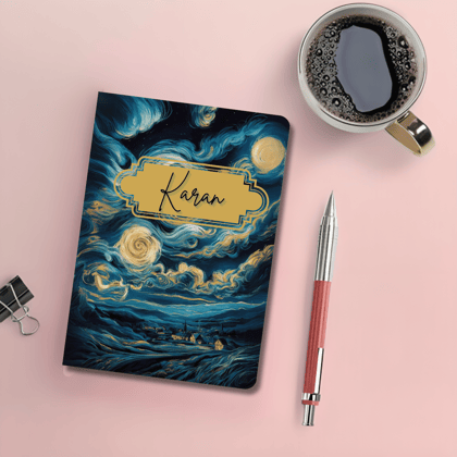 Personalised Notebook - A5 size - Lunar Dreams-Soft Cover