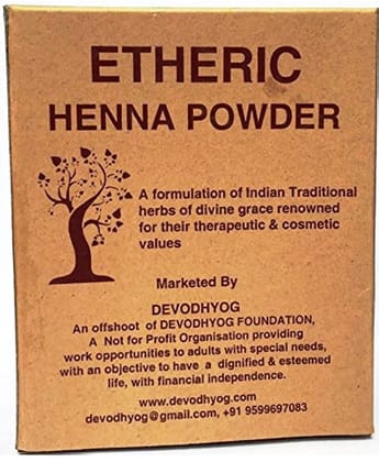 Etheric Herbal Henna - Pure, Chemical Free for Hair Color, Shine & Conditioning II Hair Strengthening & Scalp Care ( 200 Grams)