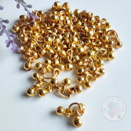 Golden Bell Beads With Jump Ring