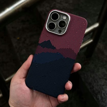 iPhone 14 Series Cloud Patten Carbon Fiber Attractive Case With Camera Bumper-iPhone 14 Plus