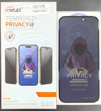 MIETUBL OG PRIVACY GLASS ANTI STATIC 
BEST QUALITY SINGAL PACKING 
IPHONE 15 PRO