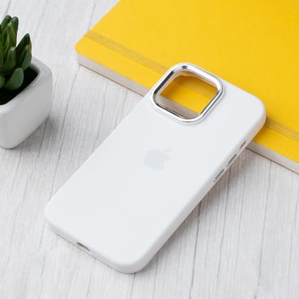 iPhone 13 Pro Back Cover / Silicone Luxury Protective Case-White