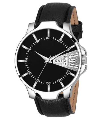 newmen 2023 Day and Date Leather Analog Mens Watch