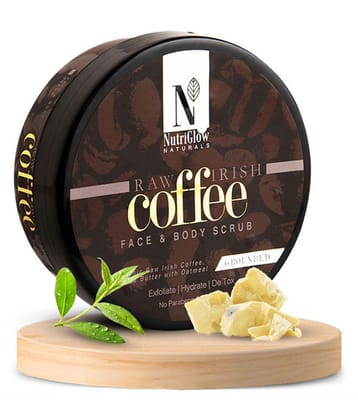 Nutriglow Raw Iris Coffee Face & Body Scrub For All Skin Type, 200gm