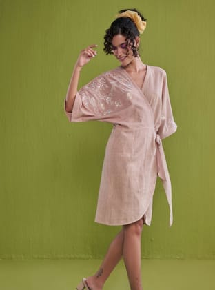 Summer Soul Handwoven Organic Cotton Wrap Dress-3XS