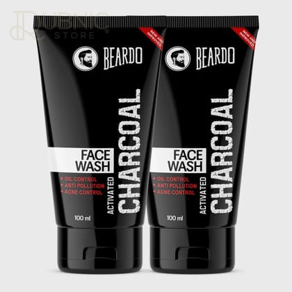 Beardo Activated Charcoal Facewash 100 ML PACK OF 2