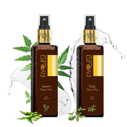 Neem + Tulsi Face Mist Monsoon Care Combo <h4> Anti-bacterial power of fresh neem and tulsi <h6>100 ml each Pack of 2<h6>-Combo