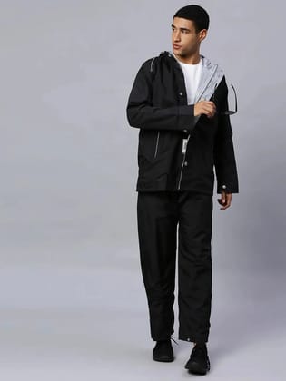 Zeel Foliage Black Rainwear-XL