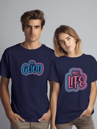 Good Life - Best Couple T-Shirts Design-S / XS / Navy Blue