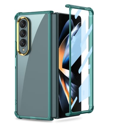 Samsung Galaxy Z Fold 4 Back Cover / Electroplated Shockproof Cases-Green