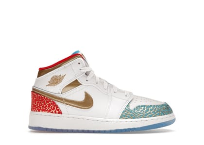 Jordan 1 Mid Sneaker School Nc To Chicago (Gs)-UK 3GS