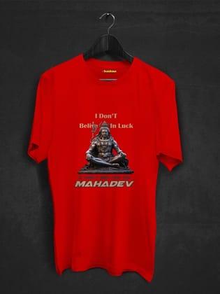 Belive In Mahadev T-shirt-Red / XS