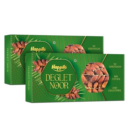 Happilo Premium Deglet Nour Dates 500g (Pack of 2) Rich in Natural Nutrients and Fibers Perfect for Snacking Healthy and Delicious