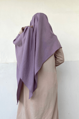 Malaysian Cotton Hijab - Light Lavender-Light Lavender