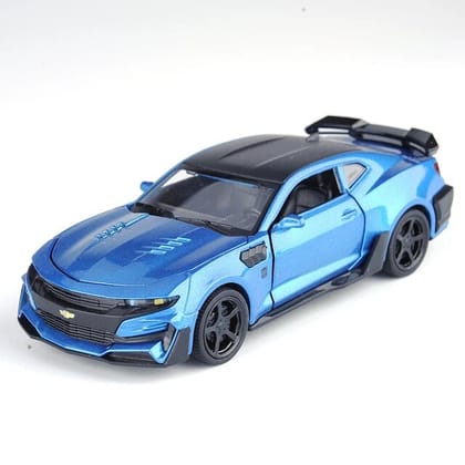 Chevrolet Camaro Resembling Metal Die Cast Car - 1:32 Scale - Blue