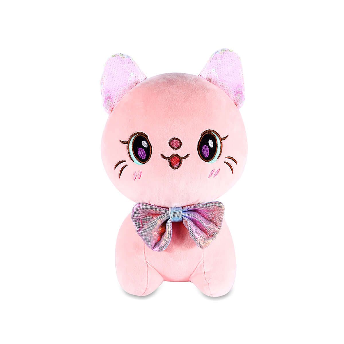 Bow Cat Plush Toy I-Pink / 25 CM