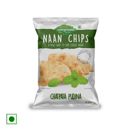 Wingreens Farms Naan Chips Chatpata Pudina, 60 gm Pouch