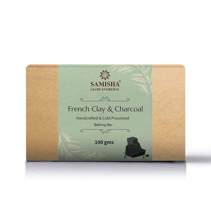 French Green Clay & Charcoal Soap - 100gm