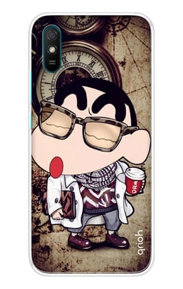 Nerdy Shinchan Soft Cover for Redmi 9A