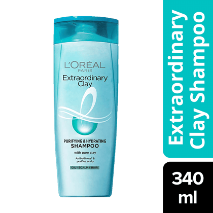 Loreal Paris Extraordinary Clay Shampoo, 340 ml