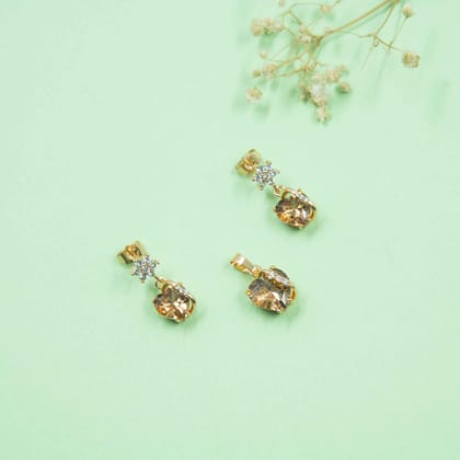 Champange Hearts Pendant-set