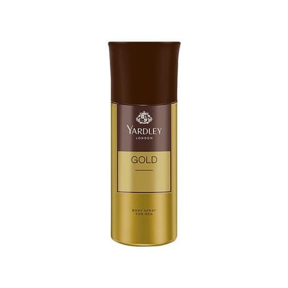 Yardley London Gold Deodorant Body Spray For Men, 150 ml Can