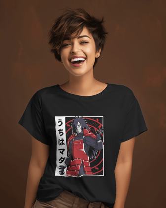 Madara Customized Printed T-shirt Naruto Series-White / XL