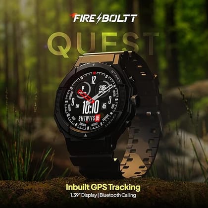 Fire-Boltt Quest 1.39 Full Touch GPS Tracking Smart Watch-Fire-Boltt Quest 1.39" Full Touch GPS Tracking Smart Watch - White