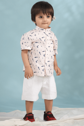 Dolphin Printed Shirt-0-6 months
