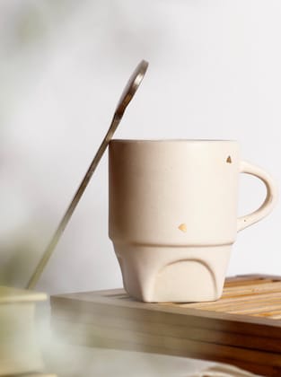Hand Painted Ivory C Handle Mug-Single Mug