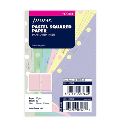 Pastel Squared Notepaper Pocket Refill