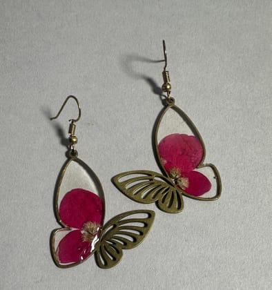 Red Hydrangea( Earrings)