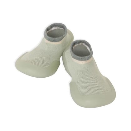 Cuddle Comfy Rib Shoe - Light Green-6-12 M / Green