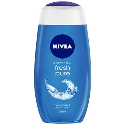 Nivea Fresh Pure Shower Gel - Sea Minerals & Aquatic Scent, Refreshing, Moisturising, 250 ml