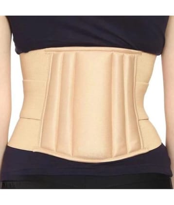 Jarvis Lumbar Sacral (LS) Waist Belt for Men & Women Back Pain Relief, Slip Disc Back / Lumbar Support  (Beige, X-Large) - None