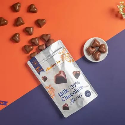 Milk 35% Chocolate Hearts