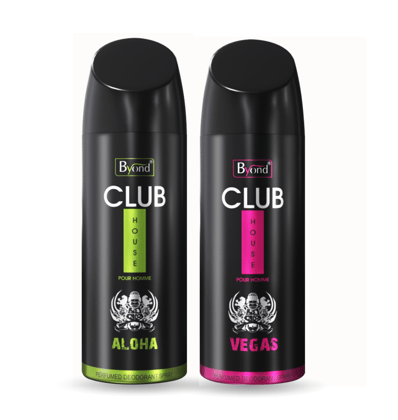Byond Club House Deodorant, Perfume Body Spray, Long Lasting Deodorant for Men ( Aloha & Vegas  )