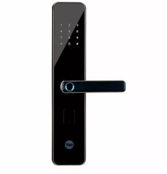 Yale YDME 200NxT, Digital Lock for Wooden Door with RFID Card, PIN Code, Bluetooth and Mobile App Control, Tamper Alarm, Low Battery Alarm-Gold & Black