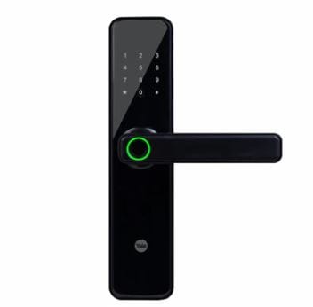 Yale YDME 50 NxT, Smart Door Lock with Biometric, Pin code, RFID Card & Mechanical Keys, for Home & Office- Black