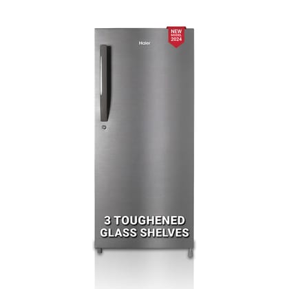 Haier 190 L 4 Star Direct Cool Single Door Refrigerator HED-204DS-P Dazzle Steel 2024 Model-Haier 190 L, 4 Star, Direct Cool Single Door Refrigerator (HED-204DS-P, Dazzle Steel, 2024 Model) - Daz