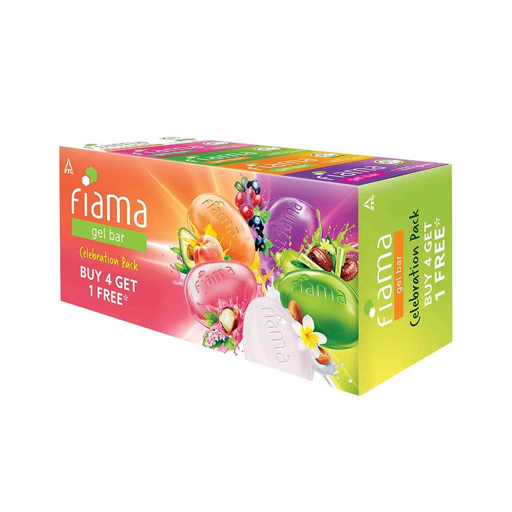 Fiama Gel Bar Celebration Pack With 5 Unique Gel Bars 125g soap Buy 4 Get 1 Free