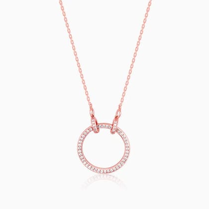 Anushka Sharma Rose Gold Forever Valentine Pendant with Link Chain