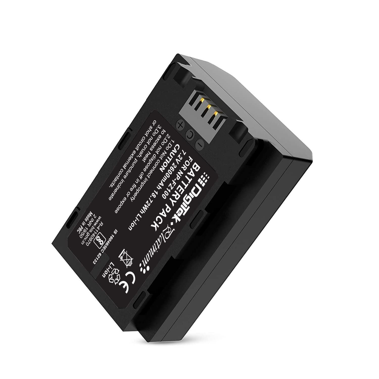 Digitek (FZ-100) Platinum FZ-100 2600 mAh Secondary Rechargeable Lithium-ion Battery for Sony Digital Camera, Compatibility - for Alpha a9 II, Alpha a9, Alpha a7R IV, Alpha a7R III, Alpha a7 III,