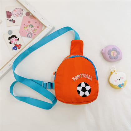 Football Kids Trendy Shoulder cross Bag-Orange