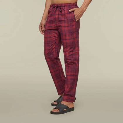 Checkmate Combed Cotton Pyjamas Brit Red S