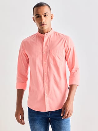 Pure Cotton Mandarin Collar Shirt-M/38